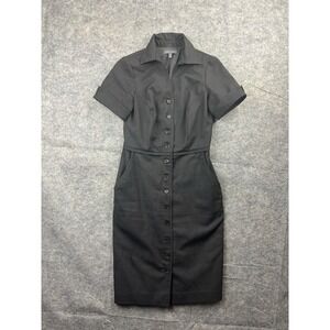 American Airlines by Twinhill Wool Short Sleeve Button-down Dress Sz 00 PET